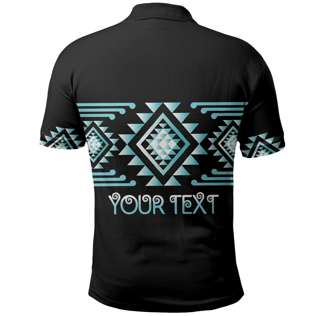 Aotearoa Atua Tangaroa Personalised Polo Shirt Maori God Of The Sea Taniko Motifs