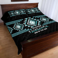 Aotearoa Atua Tangaroa Quilt Bed Set Maori God Of The Sea Taniko Motifs
