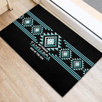 Aotearoa Atua Tangaroa Rubber Doormat Maori God Of The Sea Taniko Motifs