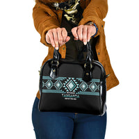 Aotearoa Atua Tangaroa Shoulder Handbag Maori God Of The Sea Taniko Motifs
