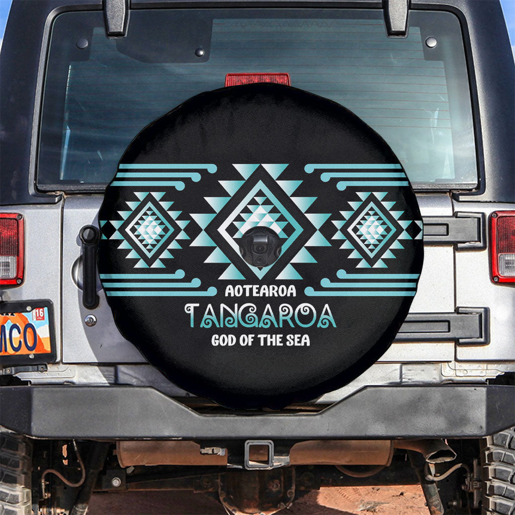 Aotearoa Atua Tangaroa Spare Tire Cover Maori God Of The Sea Taniko Motifs