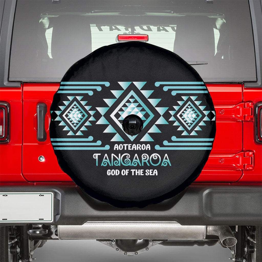 Aotearoa Atua Tangaroa Spare Tire Cover Maori God Of The Sea Taniko Motifs