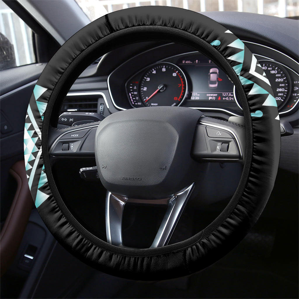 Aotearoa Atua Tangaroa Steering Wheel Cover Maori God Of The Sea Taniko Motifs