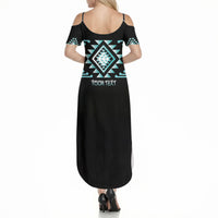 Aotearoa Atua Tangaroa Personalised Summer Maxi Dress Maori God Of The Sea Taniko Motifs
