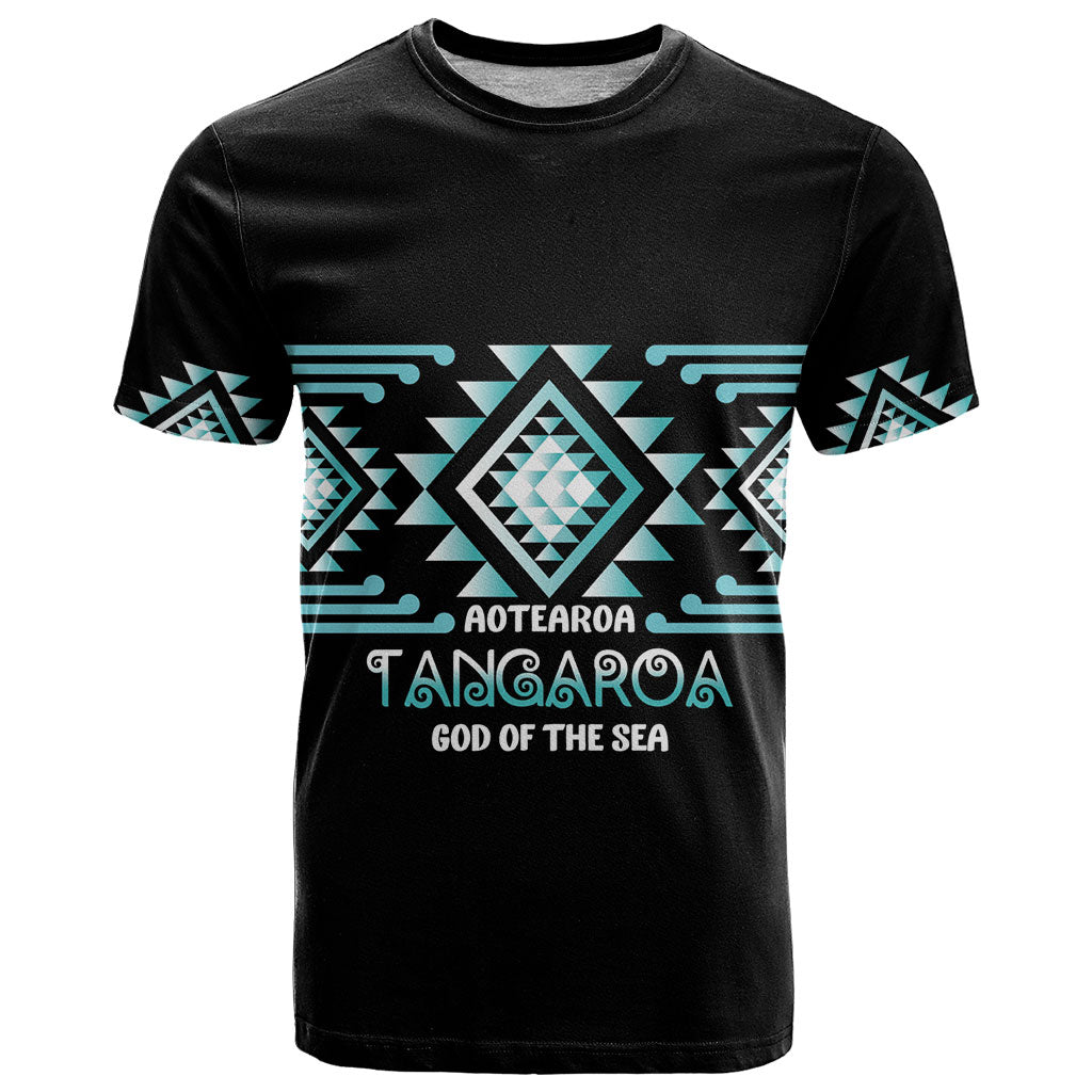 Aotearoa Atua Tangaroa Personalised T Shirt Maori God Of The Sea Taniko Motifs