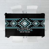 Aotearoa Atua Tangaroa Tablecloth Maori God Of The Sea Taniko Motifs