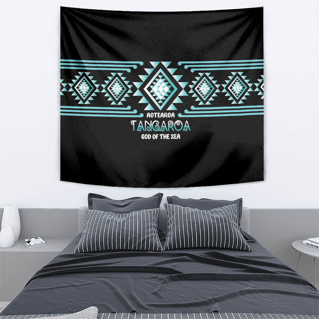 Aotearoa Atua Tangaroa Tapestry Maori God Of The Sea Taniko Motifs