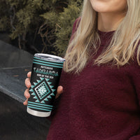 Aotearoa Atua Tangaroa Personalised Tumbler Cup Maori God Of The Sea Taniko Motifs