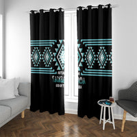 Aotearoa Atua Tangaroa Window Curtain Maori God Of The Sea Taniko Motifs