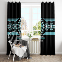 Aotearoa Atua Tangaroa Window Curtain Maori God Of The Sea Taniko Motifs