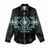 Aotearoa Atua Tangaroa Personalised Women Casual Shirt Maori God Of The Sea Taniko Motifs