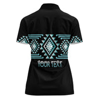 Aotearoa Atua Tangaroa Personalised Women Polo Shirt Maori God Of The Sea Taniko Motifs