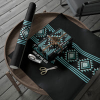 Aotearoa Atua Tangaroa Wrapping Paper Maori God Of The Sea Taniko Motifs