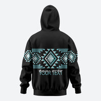 Aotearoa Atua Tangaroa Personalised Zip Hoodie Maori God Of The Sea Taniko Motifs