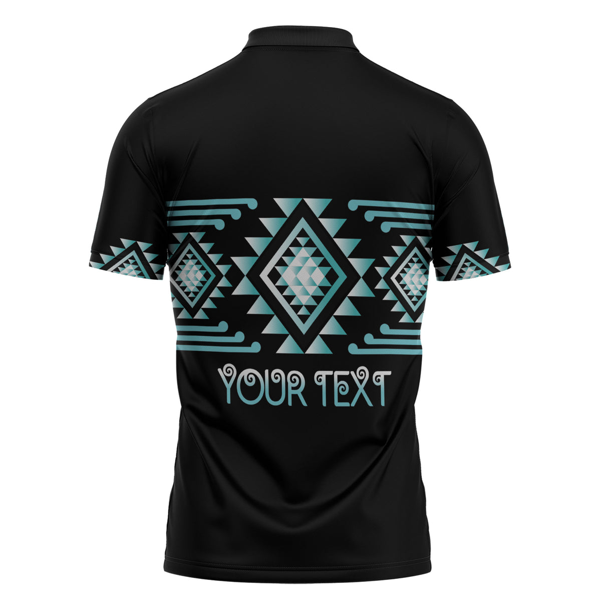 Aotearoa Atua Tangaroa Personalised Zipper Polo Shirt Maori God Of The Sea Taniko Motifs