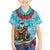 Hawaii Christmas Family Matching Summer Maxi Dress and Hawaiian Shirt Mele Kalikimaka Poinsettia Lei Polynesian - Blue