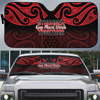 Keep Maori Wards New Zealand Auto Sun Shade Stronger Together Aotearoa Taniko - Polynesian Pride