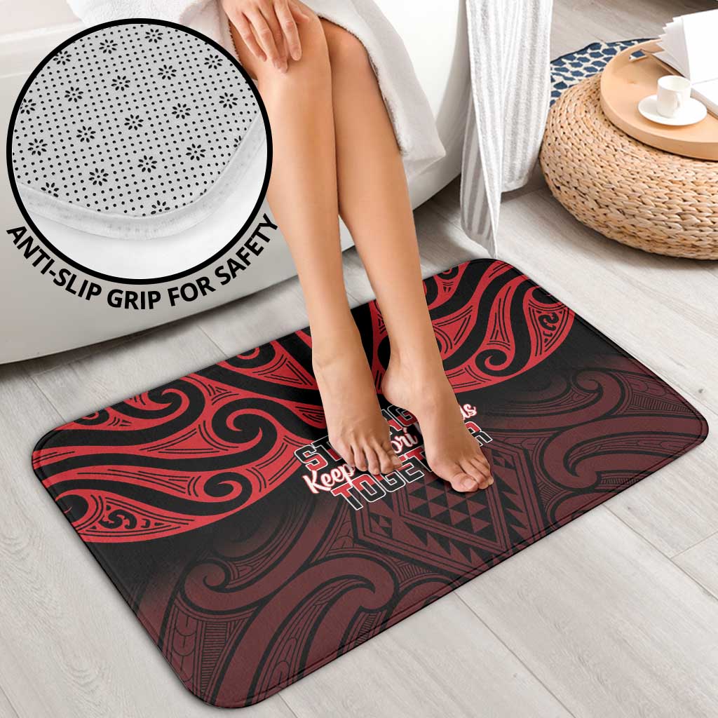 Keep Maori Wards New Zealand Bathroom Set Stronger Together Aotearoa Taniko - Polynesian Pride