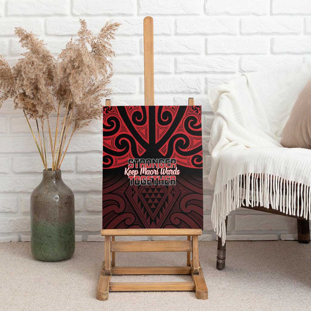 Keep Maori Wards New Zealand Canvas Wall Art Stronger Together Aotearoa Taniko - Polynesian Pride