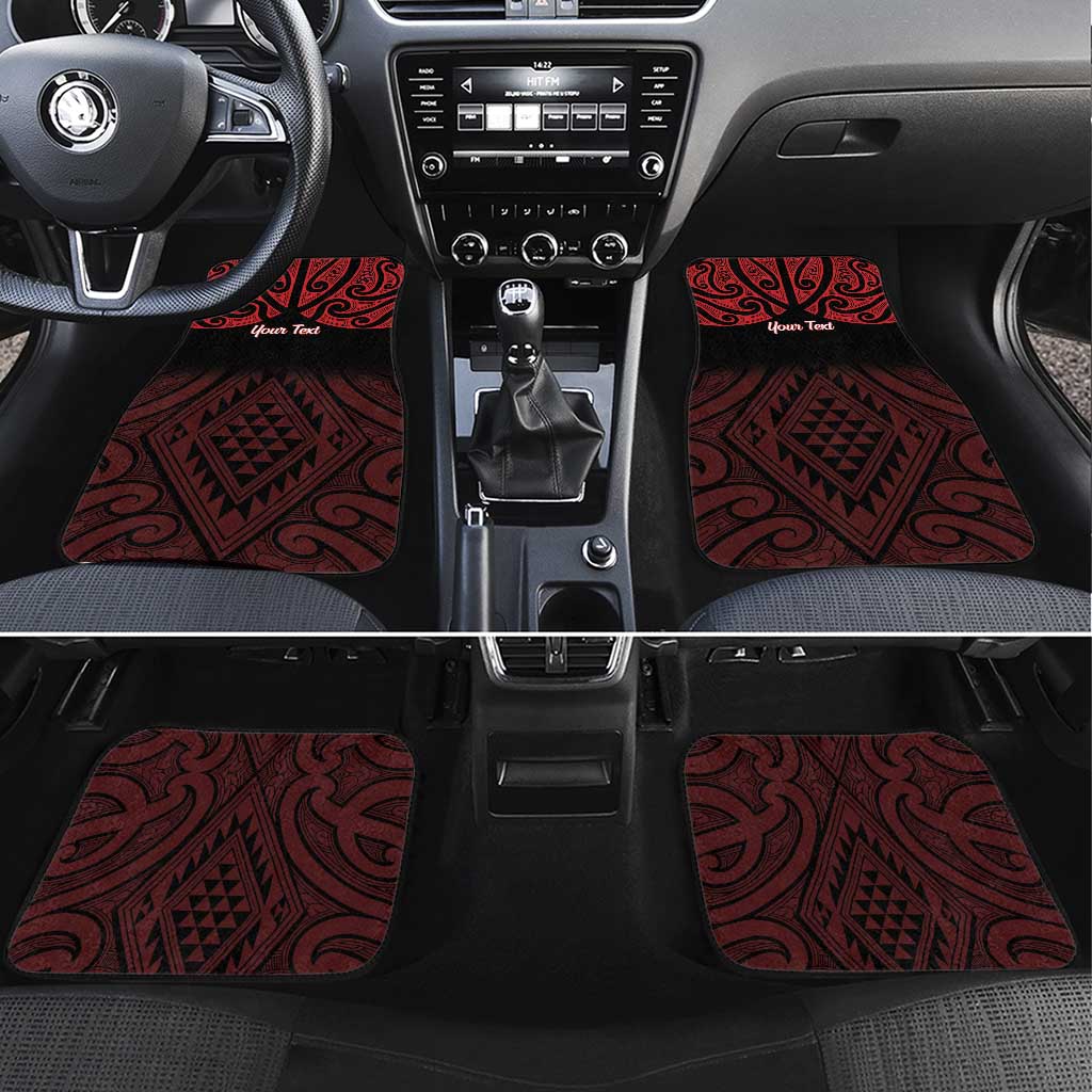 Personalised Keep Maori Wards New Zealand Car Mats Stronger Together Aotearoa Taniko - Polynesian Pride