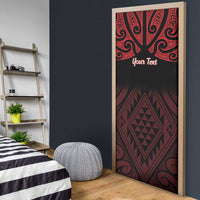 Personalised Keep Maori Wards New Zealand Door Cover Stronger Together Aotearoa Taniko - Polynesian Pride