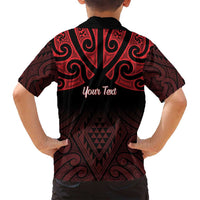 Personalised Keep Maori Wards New Zealand Family Matching Off Shoulder Short Dress and Hawaiian Shirt Stronger Together Aotearoa Taniko - Polynesian Pride
