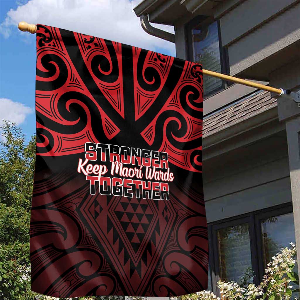 Keep Maori Wards New Zealand Garden Flag Stronger Together Aotearoa Taniko - Polynesian Pride