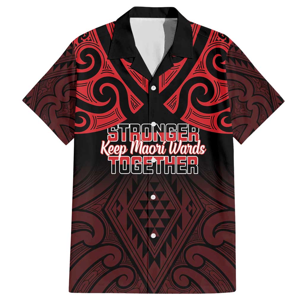 Personalised Keep Maori Wards New Zealand Hawaiian Shirt Stronger Together Aotearoa Taniko - Polynesian Pride