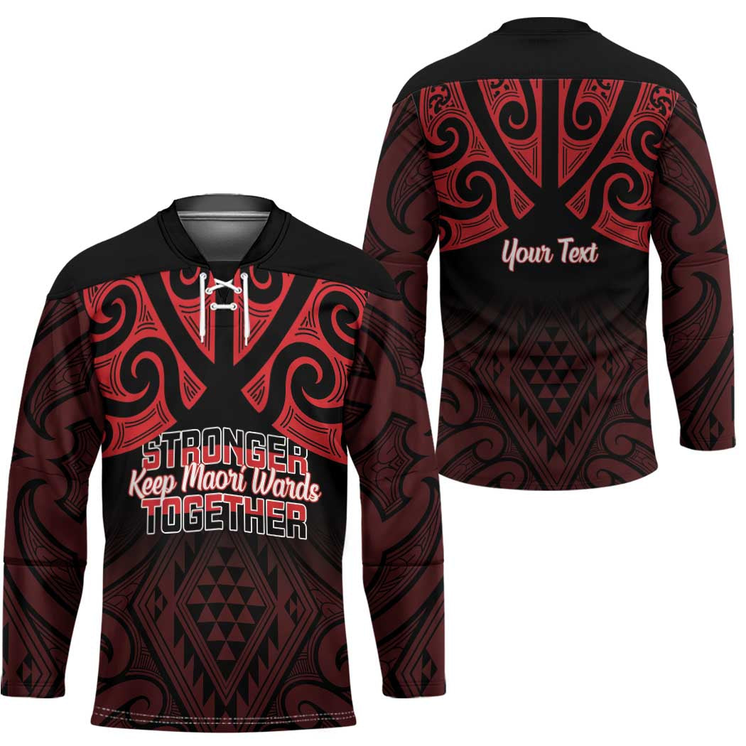 Personalised Keep Maori Wards New Zealand Hockey Jersey Stronger Together Aotearoa Taniko - Polynesian Pride