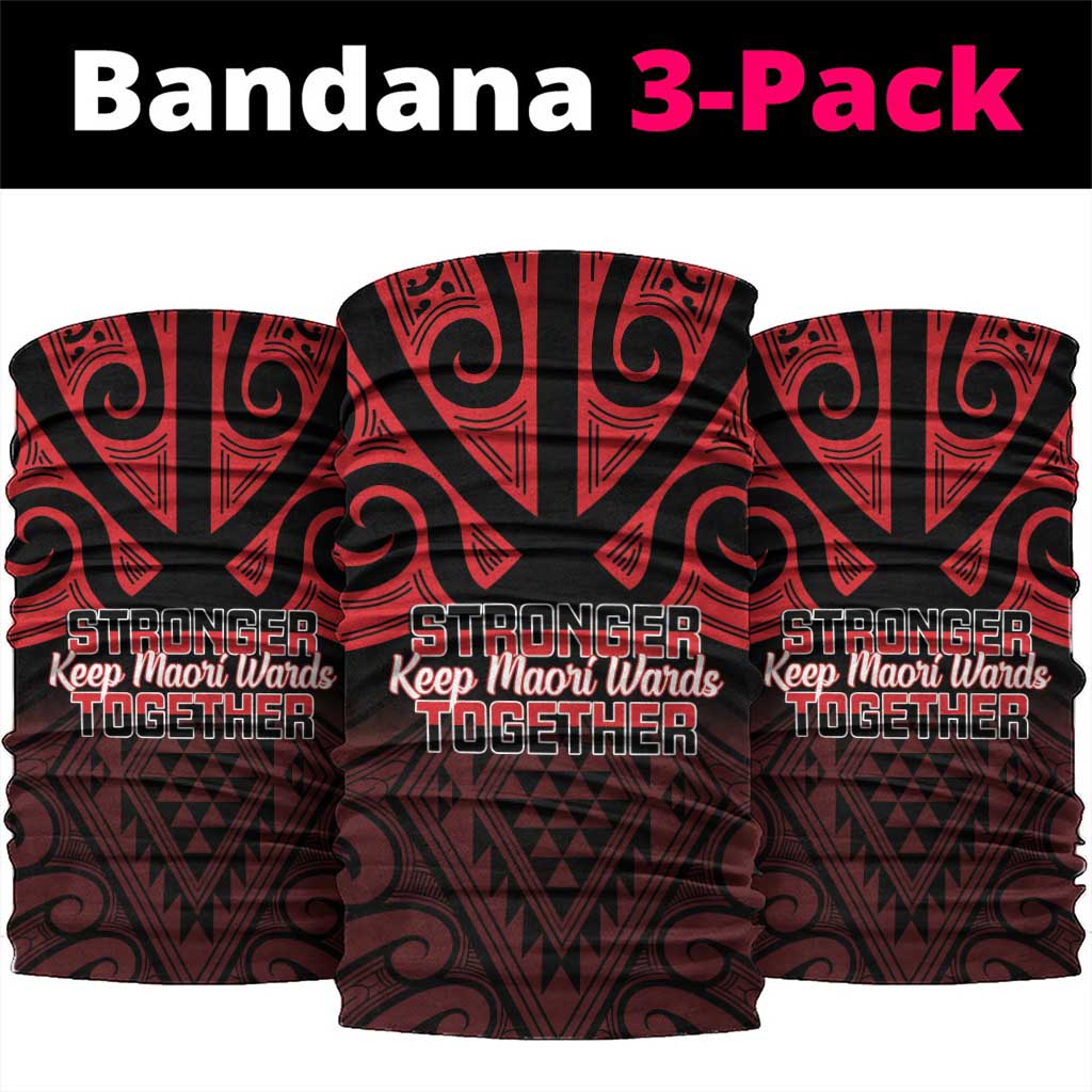 Keep Maori Wards New Zealand Neck Gaiter Stronger Together Aotearoa Taniko - Polynesian Pride