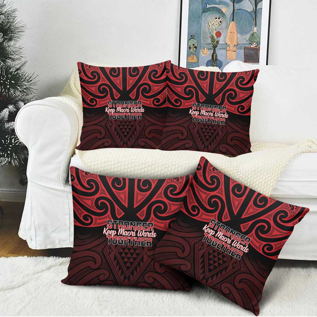 Keep Maori Wards New Zealand Pillow Cover Stronger Together Aotearoa Taniko - Polynesian Pride