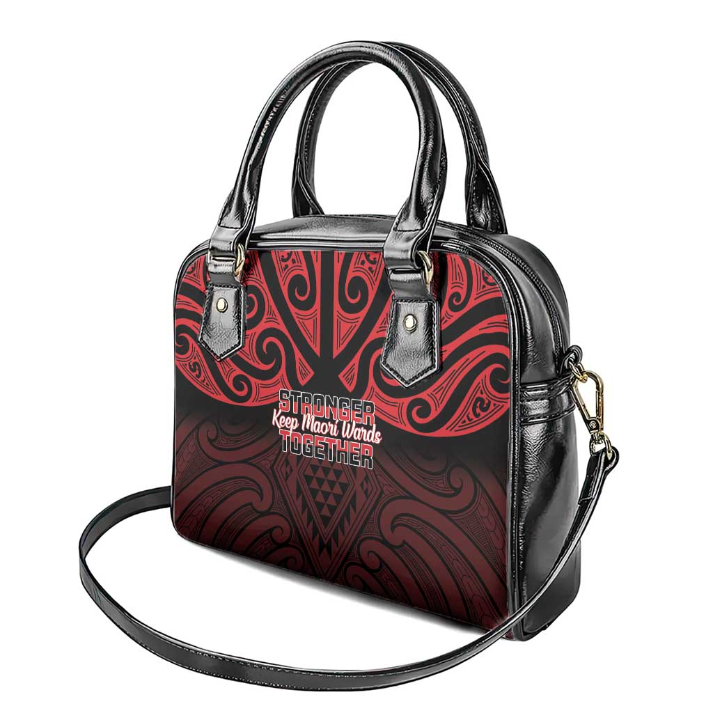 Keep Maori Wards New Zealand Shoulder Handbag Stronger Together Aotearoa Taniko - Polynesian Pride