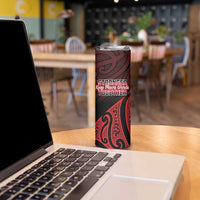 Personalised Keep Maori Wards New Zealand Skinny Tumbler Stronger Together Aotearoa Taniko - Polynesian Pride