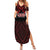 Personalised Keep Maori Wards New Zealand Summer Maxi Dress Stronger Together Aotearoa Taniko - Polynesian Pride