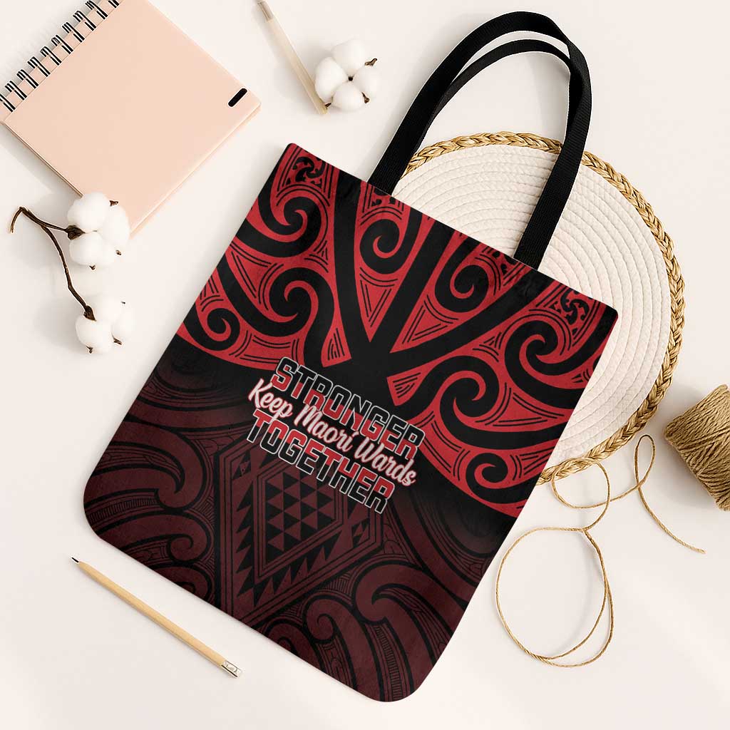 Keep Maori Wards New Zealand Tote Bag Stronger Together Aotearoa Taniko - Polynesian Pride