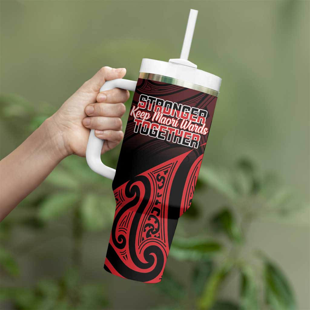 Personalised Keep Maori Wards New Zealand Tumbler With Handle Stronger Together Aotearoa Taniko - Polynesian Pride