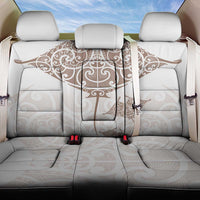 New Zealand Manta Ray Tattoo Back Car Seat Cover Aotearoa Maori Haehae Beige - Polynesian Pride
