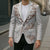 New Zealand Manta Ray Tattoo Blazer Aotearoa Maori Haehae Beige - Polynesian Pride