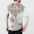 New Zealand Manta Ray Tattoo Button Sweatshirt Aotearoa Maori Haehae Beige - Polynesian Pride