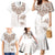 New Zealand Manta Ray Tattoo Family Matching Mermaid Dress and Hawaiian Shirt Aotearoa Maori Haehae Beige - Polynesian Pride