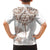 New Zealand Manta Ray Tattoo Family Matching Off The Shoulder Long Sleeve Dress and Hawaiian Shirt Aotearoa Maori Haehae Beige - Polynesian Pride