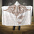 New Zealand Manta Ray Tattoo Hooded Blanket Aotearoa Maori Haehae Beige - Polynesian Pride