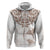 New Zealand Manta Ray Tattoo Hoodie Aotearoa Maori Haehae Beige - Polynesian Pride