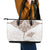 New Zealand Manta Ray Tattoo Leather Tote Bag Aotearoa Maori Haehae Beige - Polynesian Pride