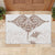 New Zealand Manta Ray Tattoo Rubber Doormat Aotearoa Maori Haehae Beige - Polynesian Pride