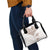 New Zealand Manta Ray Tattoo Shoulder Handbag Aotearoa Maori Haehae Beige - Polynesian Pride