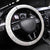 New Zealand Manta Ray Tattoo Steering Wheel Cover Aotearoa Maori Haehae Beige - Polynesian Pride