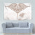 New Zealand Manta Ray Tattoo Tapestry Aotearoa Maori Haehae Beige - Polynesian Pride