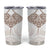 New Zealand Manta Ray Tattoo Tumbler Cup Aotearoa Maori Haehae Beige - Polynesian Pride