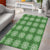 Green Hawaiian Quilt Area Rug Hawaii Pineapple Monstera Palaka Motifs - Polynesian Pride